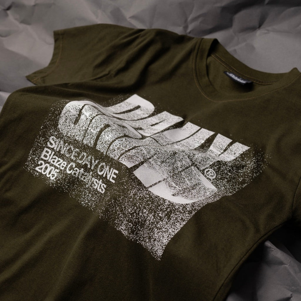 DAILY GRIND GLITCH WASHED TSHIRT FATIGUE
