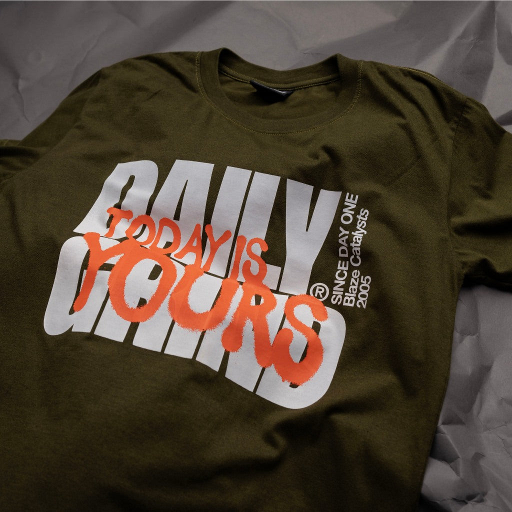 DAILY GRIND TODAY IS YOURS WASHED TSHIRT FATIGUE