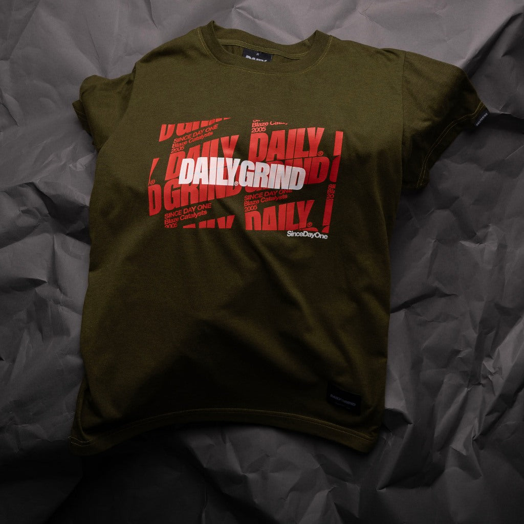 DAILY GRIND OVERSPREAD WASHED TSHIRT FATIGUE