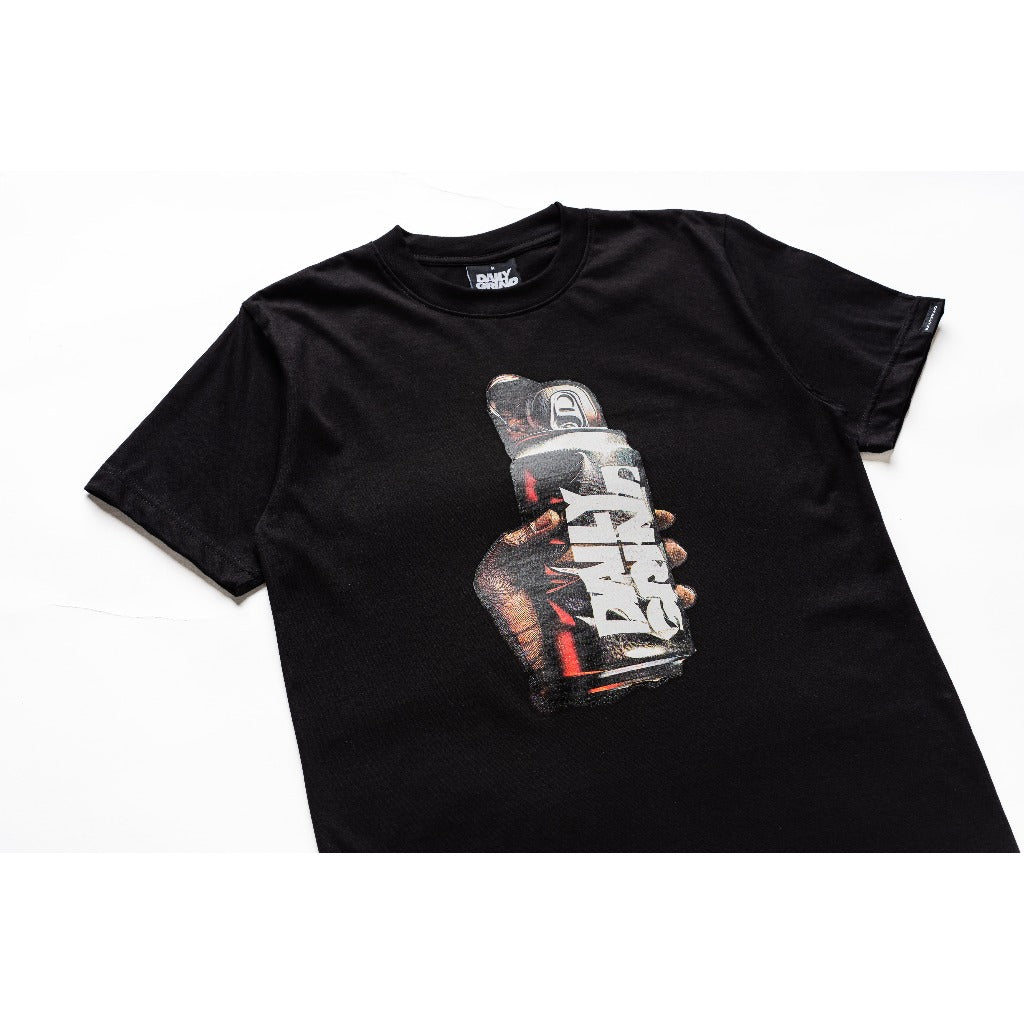 DAILY GRIND SCRUNCH TSHIRT BLACK