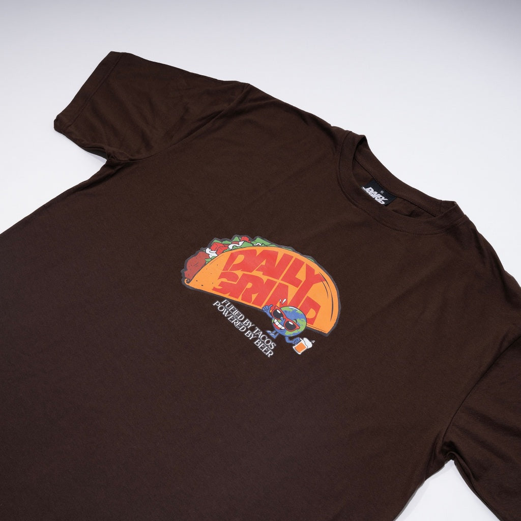 DAILY GRIND TACO&BEER 1 TSHIRT BROWN