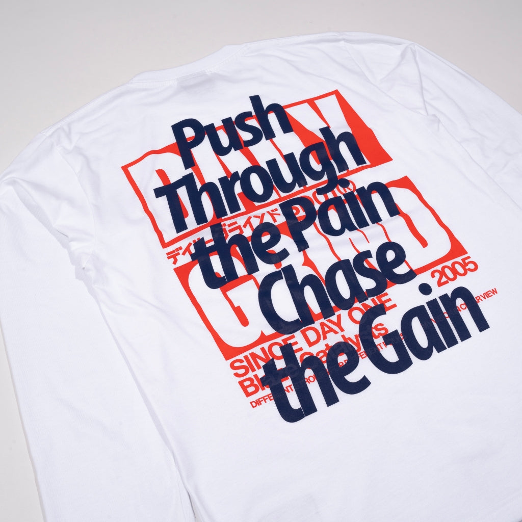 DAILY GRIND PUSH THROUGH OVERLAP LONGSLEEVES WHITE