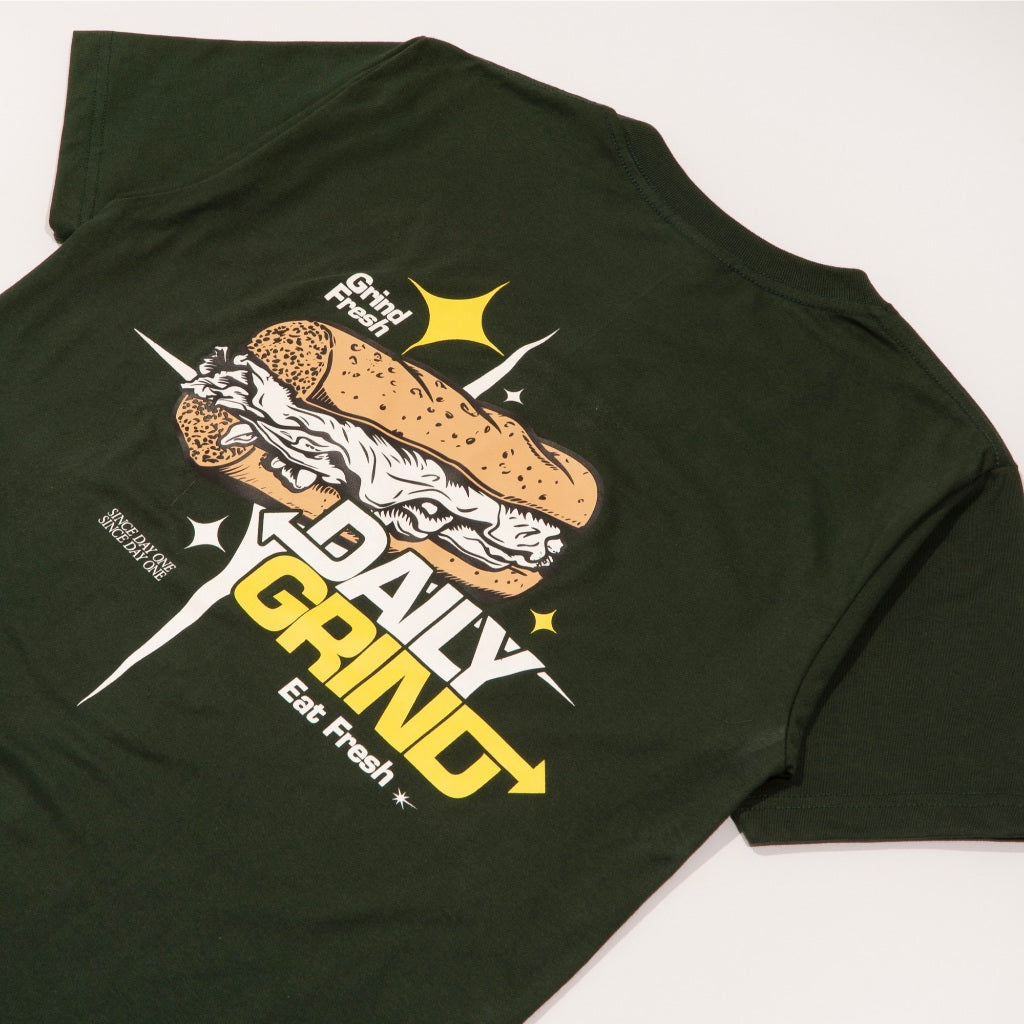 DAILY GRIND GRIND FRESH TSHIRT MOSS GREEN
