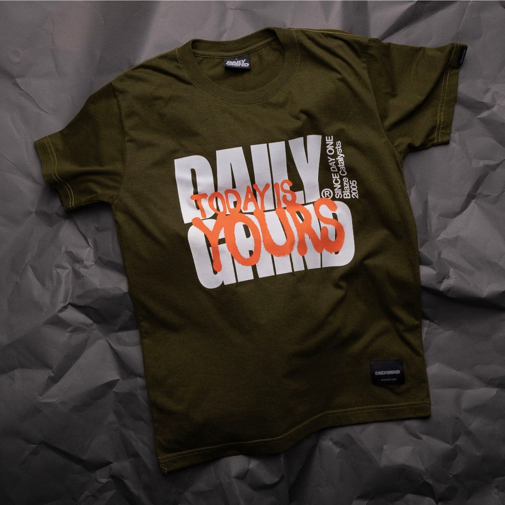 DAILY GRIND TODAY IS YOURS WASHED TSHIRT FATIGUE