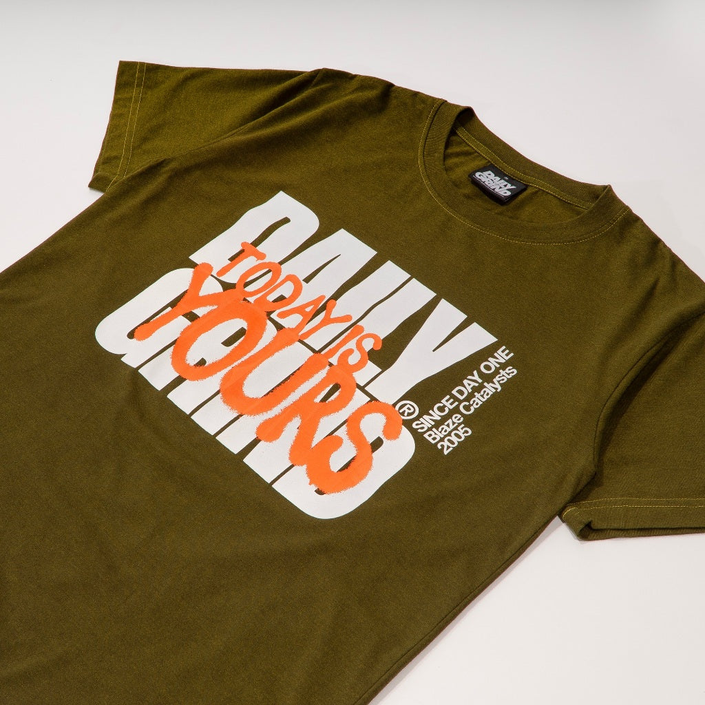 DAILY GRIND TODAY IS YOURS WASHED TSHIRT FATIGUE