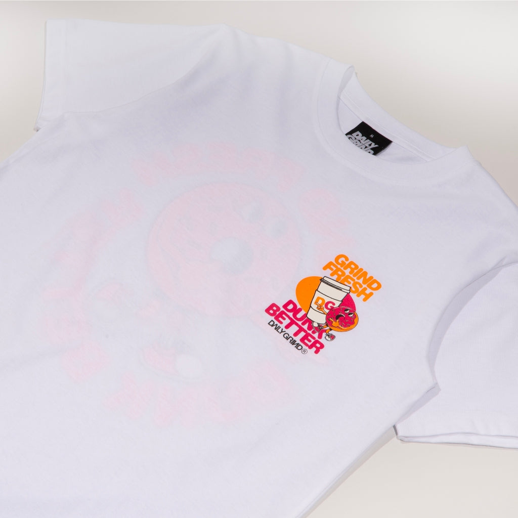 DAILY GRIND DUNK & GRIND TSHIRT WHITE