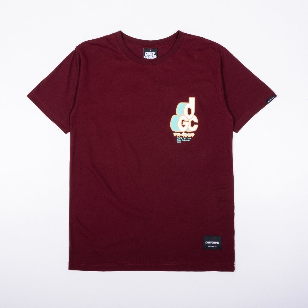 DAILY GRIND DEPTH FLOW TSHIRT MAROON