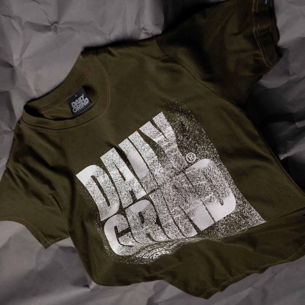 DAILY GRIND GLITCH WASHED TSHIRT FATIGUE