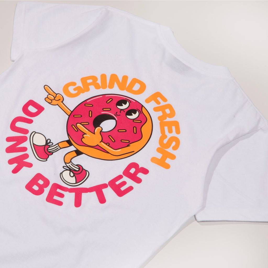 DAILY GRIND DUNK & GRIND TSHIRT WHITE