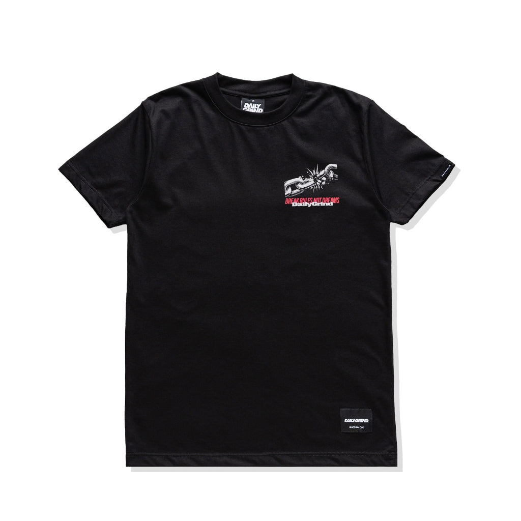 DAILY GRIND BREAK RULES TSHIRT BLACK