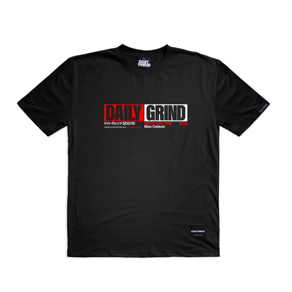 DAILY GRIND BLAZE LAYER TSHIRT BLACK