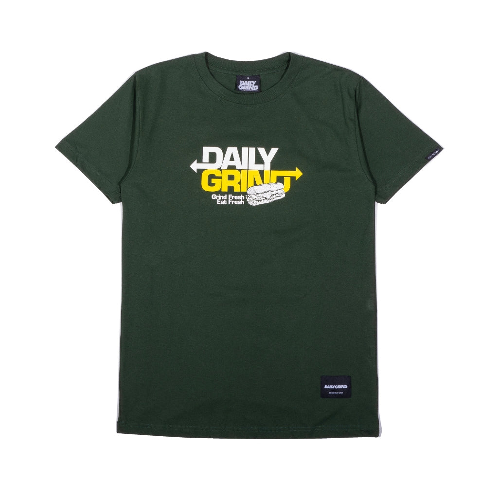 DAILY GRIND GRIND FRESH TSHIRT MOSS GREEN