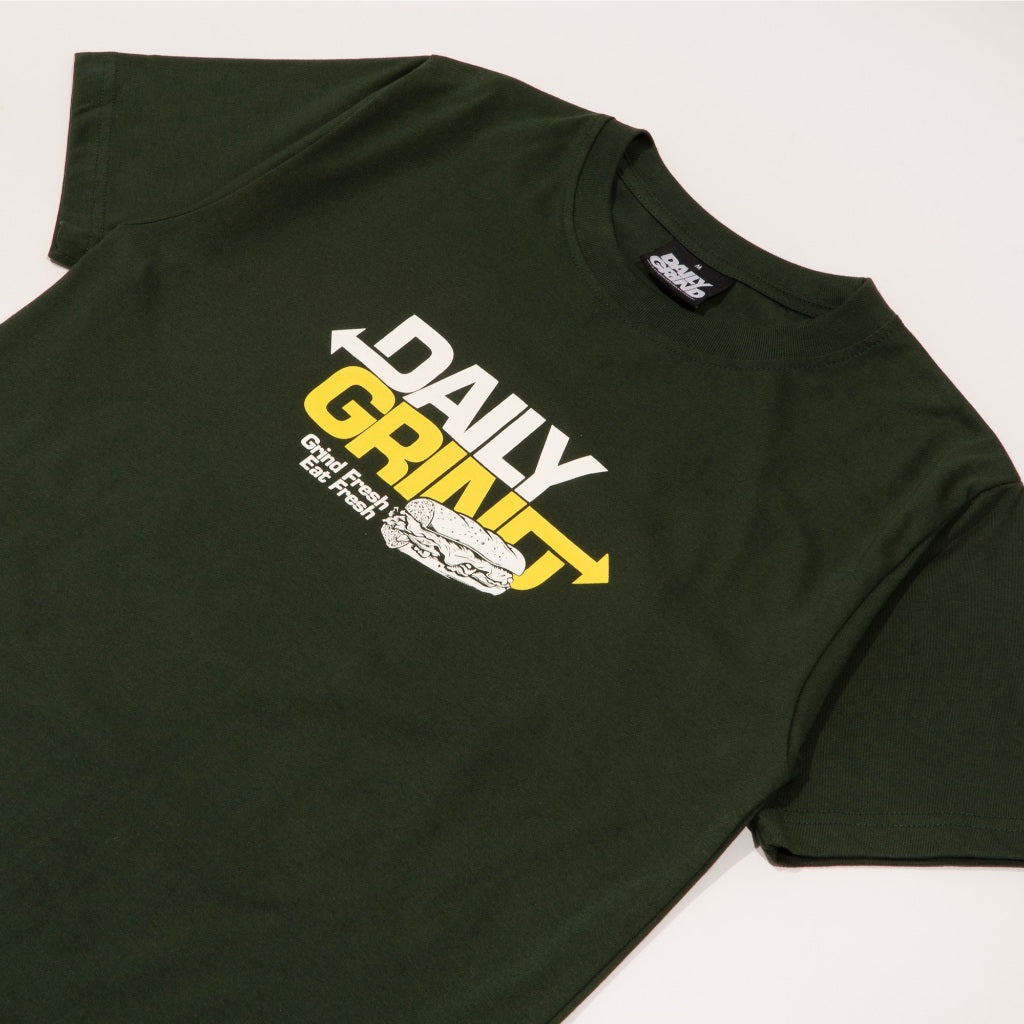 DAILY GRIND GRIND FRESH TSHIRT MOSS GREEN