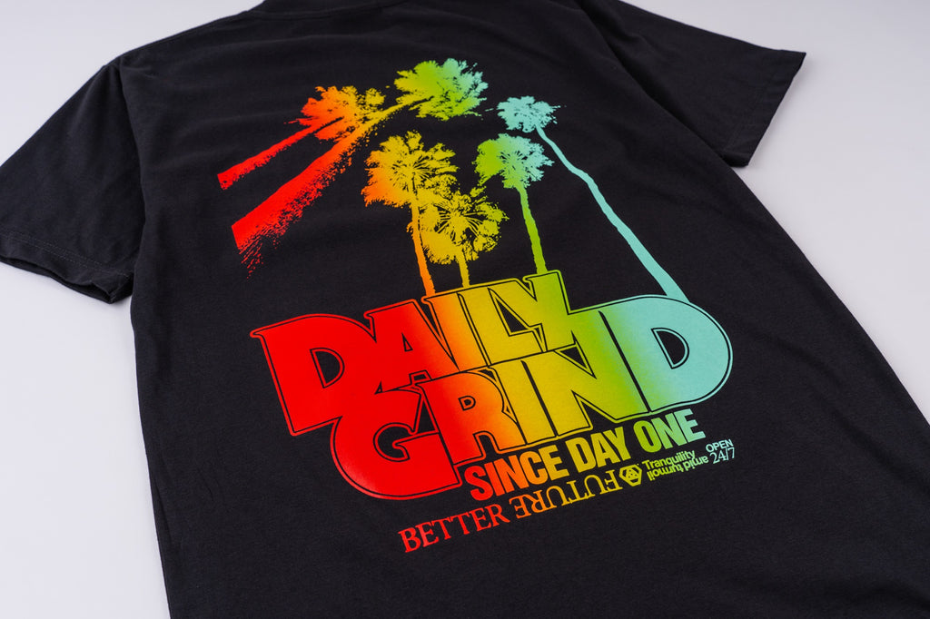 DAILY GRIND ROARING TSHIRT GRADIENT BLACK