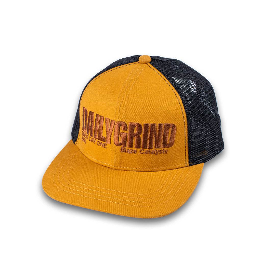 DAILY GRIND BLAZE TRUCKER CAP MUSTARD