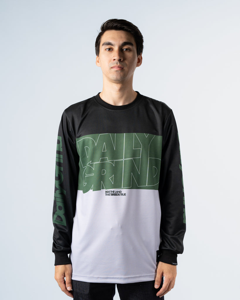 DAILY GRIND 3FOLD JERSEY LONSGLEEVES GREEN