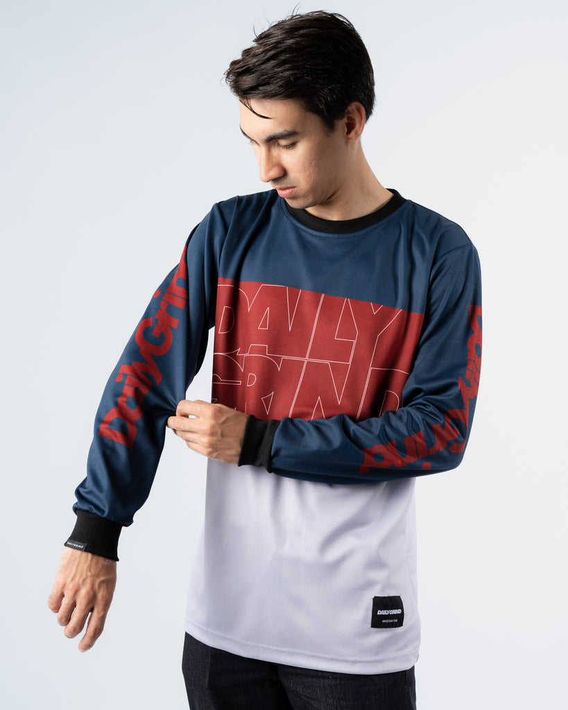 DAILY GRIND 3FOLD JERSEY LONGSLEEVES NAVY BLUE