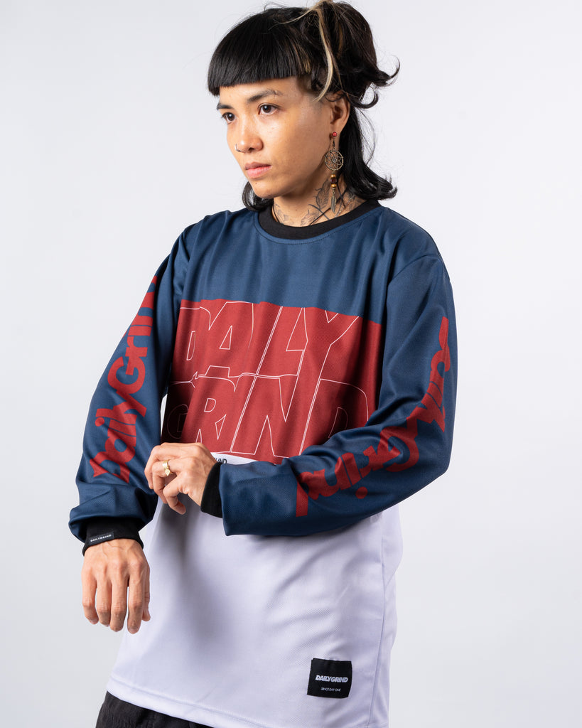 DAILY GRIND 3FOLD JERSEY LONGSLEEVES NAVY BLUE