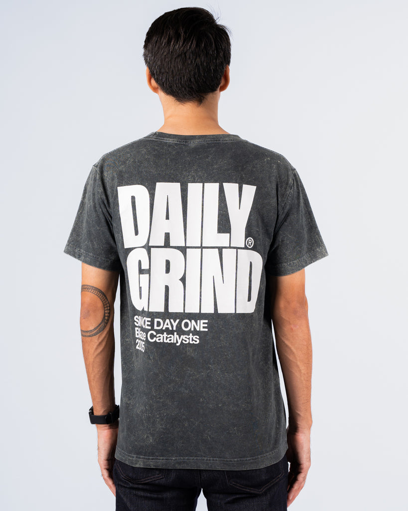 DAILY GRIND BLAZE RETRO WASHED TSHIRT BLACK