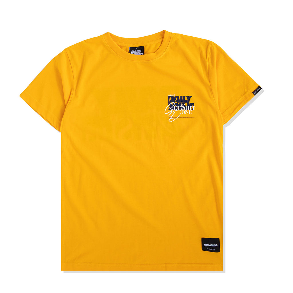 DAILY GRIND GSD TSHIRT CHROME YELLOW