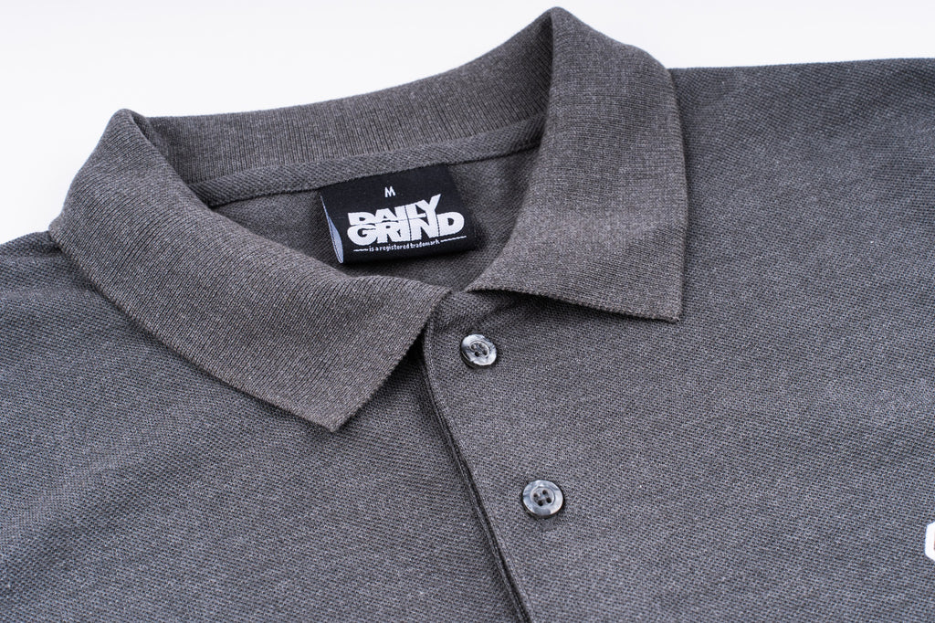 DAILY GRIND DIAMOND POLO SHIRT ACID BLACK/WHITE