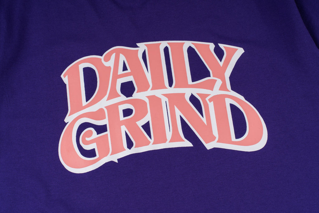 DAILY GRIND STRIP TSHIRT PURPLE