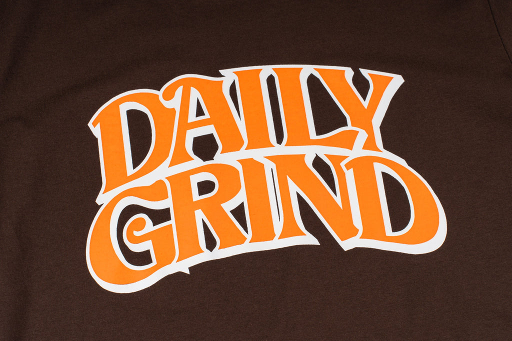 DAILY GRIND STRIP TSHIRT BROWN