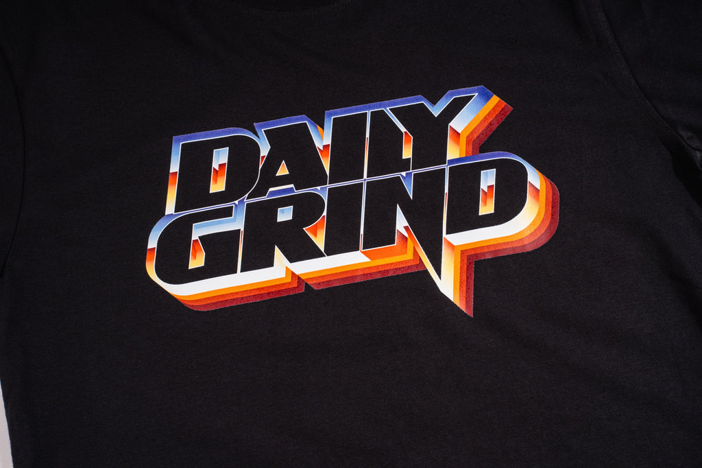 DAILY GRIND CHROME TSHIRT BLACK